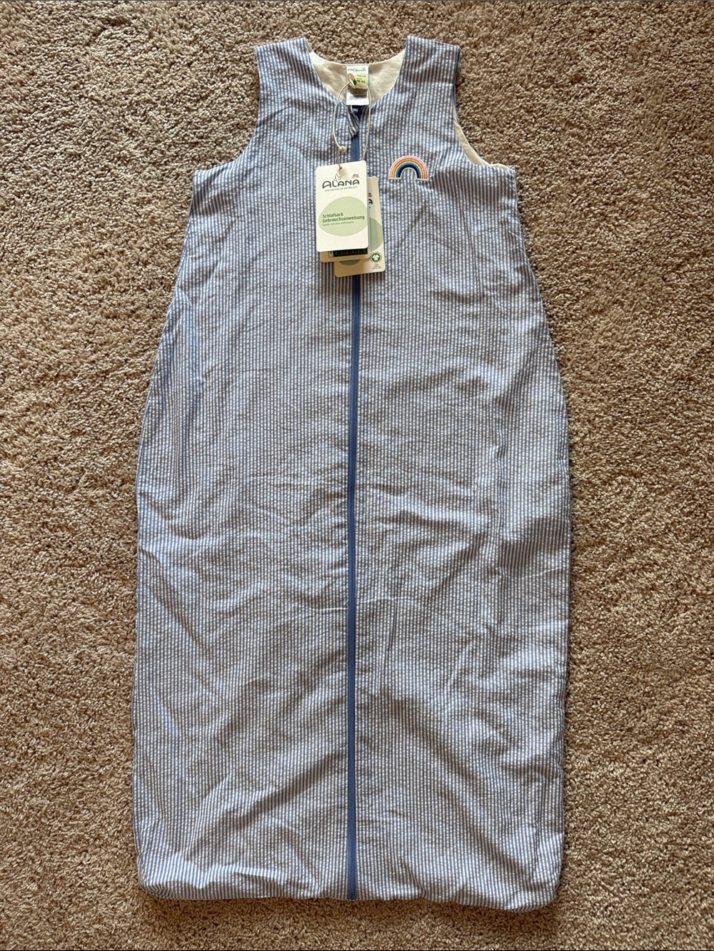 Alana Organic Cotton Sleep Sack 1.0 TOG Size 100 cm